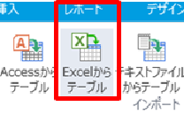 Excelからテーブル