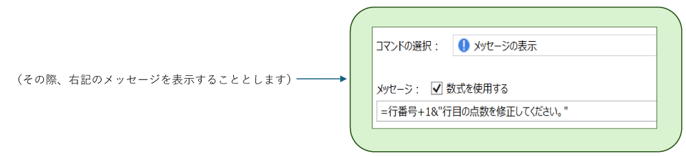 表示するメッセージ