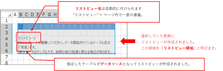 リストビュー名は自動的に付けられます