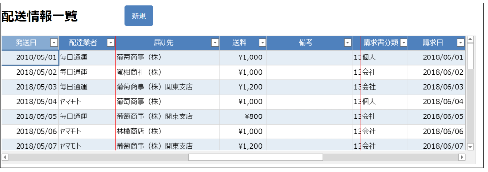 リストビューの固定表示列を設定する設計③