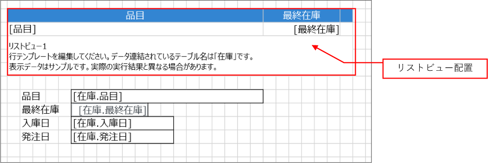 リストビュー配置